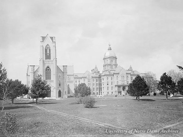 Main Building and the Basilica of the Sacred Heart without a steeple, 1888.